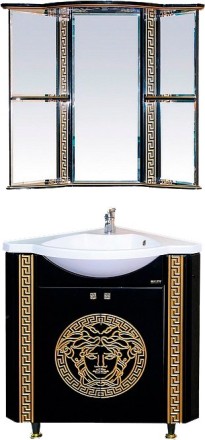 Мебель для ванной Misty Olimpia Lux 60 угловая, черная патина