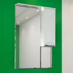 Зеркало-шкаф Misty Жасмин 65 с подсветкой, белая эмаль R