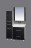 Зеркало Misty Гранд Lux 70 черно-белая кожа cristallo