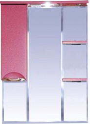 Зеркало-шкаф Misty Жасмин 75 с подсветкой, розовый L