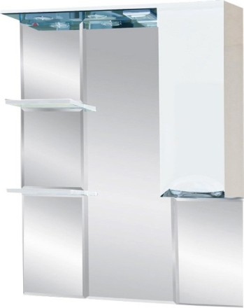 Зеркало-шкаф Misty Жасмин 85 с подсветкой, белая эмаль R