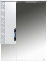 Зеркало-шкаф Misty Престиж 70 L серебряная патина