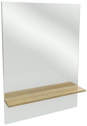 Зеркало Jacob Delafon Struktura 79 см, серый антрацит, EB1213-N14, с полкой