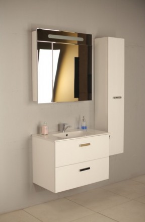 Зеркальный шкаф Roca Victoria Nord 80 ZRU9000033, белый глянец
