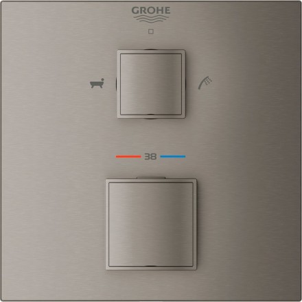Термостат Grohe Grohtherm Cube 24155AL0 для ванны с душем, темный графит