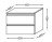 Шкаф подвесной Jacob Delafon Vox 60 EB2060-RA-442, 60*46 см, серый антрацит