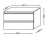 Шкаф подвесной Jacob Delafon Vox 80 EB2061-RA-442, 80 х 46 см, цвет - серый антрацит глянцевый