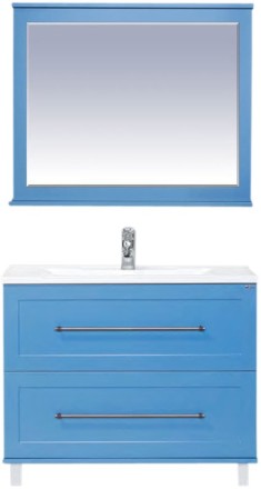 Мебель для ванной Misty Марта 100 напольная голубая матовая
