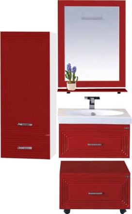 Мебель для ванной Misty Европа 60 красная эмаль