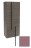 Пенал Jacob Delafon Nouvelle Vague 60 см, EB3048-G1B, цвет нежно-розовый глянцевый