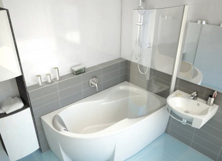 Акриловая ванна Ravak Rosa 95 R 160 см с ножками
