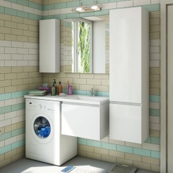 Мебель для ванной Эстет Dallas Luxe 120 подвесная, 1 ящик, под стиральную машину, R