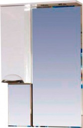 Зеркало-шкаф Misty Жасмин 65 с подсветкой, белая эмаль L