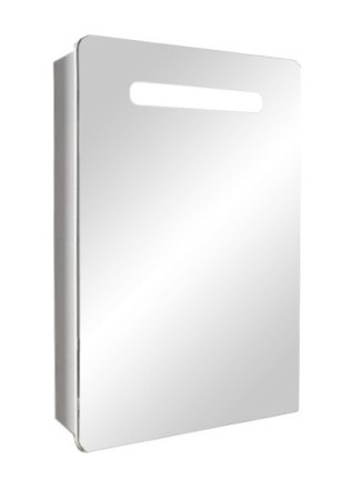 Зеркальный шкаф Emmy Донна 45 см, don45bel, с подсветкой, белый, левый/правый