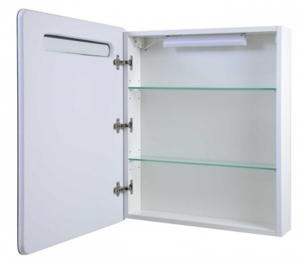 Зеркальный шкаф Emmy Донна 60 см, don60bel, с подсветкой, белый, левый/правый