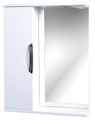 Зеркальный шкаф Emmy Милли 45 см, mel45bel1, с подсветкой, белый
