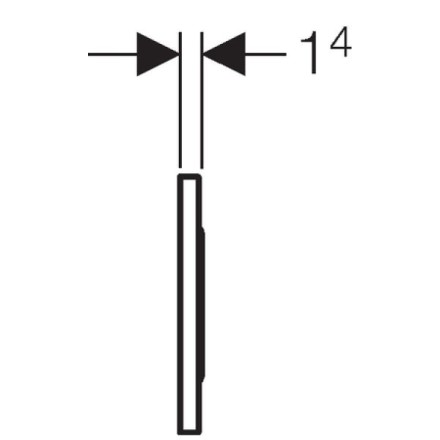 Привод бесконтактного смыва Geberit Sigma Type 10 115.907.KH.1 для унитаза, 230В, двойной смыв, пластик, глянцевый хром / матовый хром / глянцевый хром