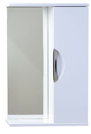 Зеркальный шкаф Emmy Милли 45 см, mel45unbel, универсальный, белый