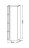Пенал Jacob Delafon Terrace EB1179D-442, 50 х 35 х 150 см, подвесной, цвет - серый антрацит