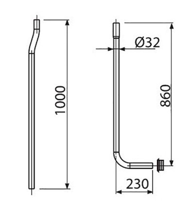 Водосливная труба Alcaplast A95 диаметр 32 мм