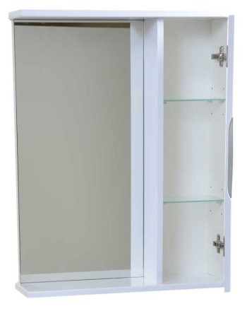Зеркальный шкаф Emmy Милли 55 см, mel55unbel, универсальный, белый