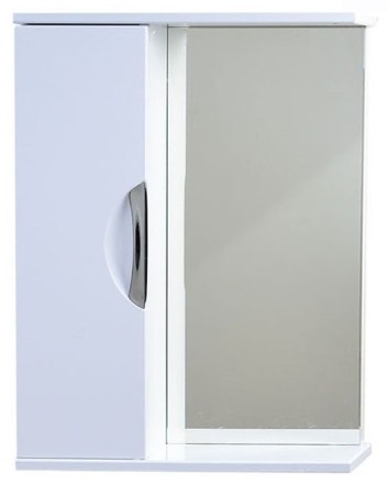 Зеркальный шкаф Emmy Милли 65 см, mel65unbel, универсальный, белый