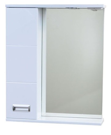 Зеркальный шкаф Emmy Монтана 50 см, mont50mir1, с подсветкой, белый, левый/правый