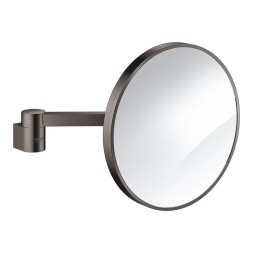 Косметическое зеркало с увеличением в 7 раз Grohe Selection 41077A00, черный графит глянец