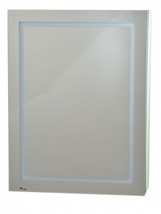 Зеркальный шкаф Emmy Родос 60 см, rod60mir1, с подсветкой, 1 дверь, белый