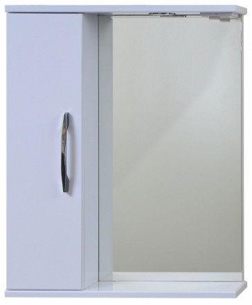 Зеркальный шкаф Emmy Рокард 70 см, rok3.70bel, с подсветкой, белый, левый/правый