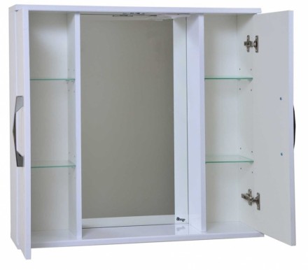 Зеркальный шкаф Emmy Рокард 80 см, rok3.80bel, с подсветкой, белый
