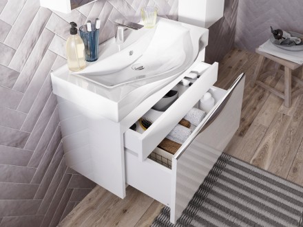 Комплект  Унитаз-компакт AM.PM Tender C45A8700SC безободковый + Мебель для ванной STWORKI Хельсинки 80